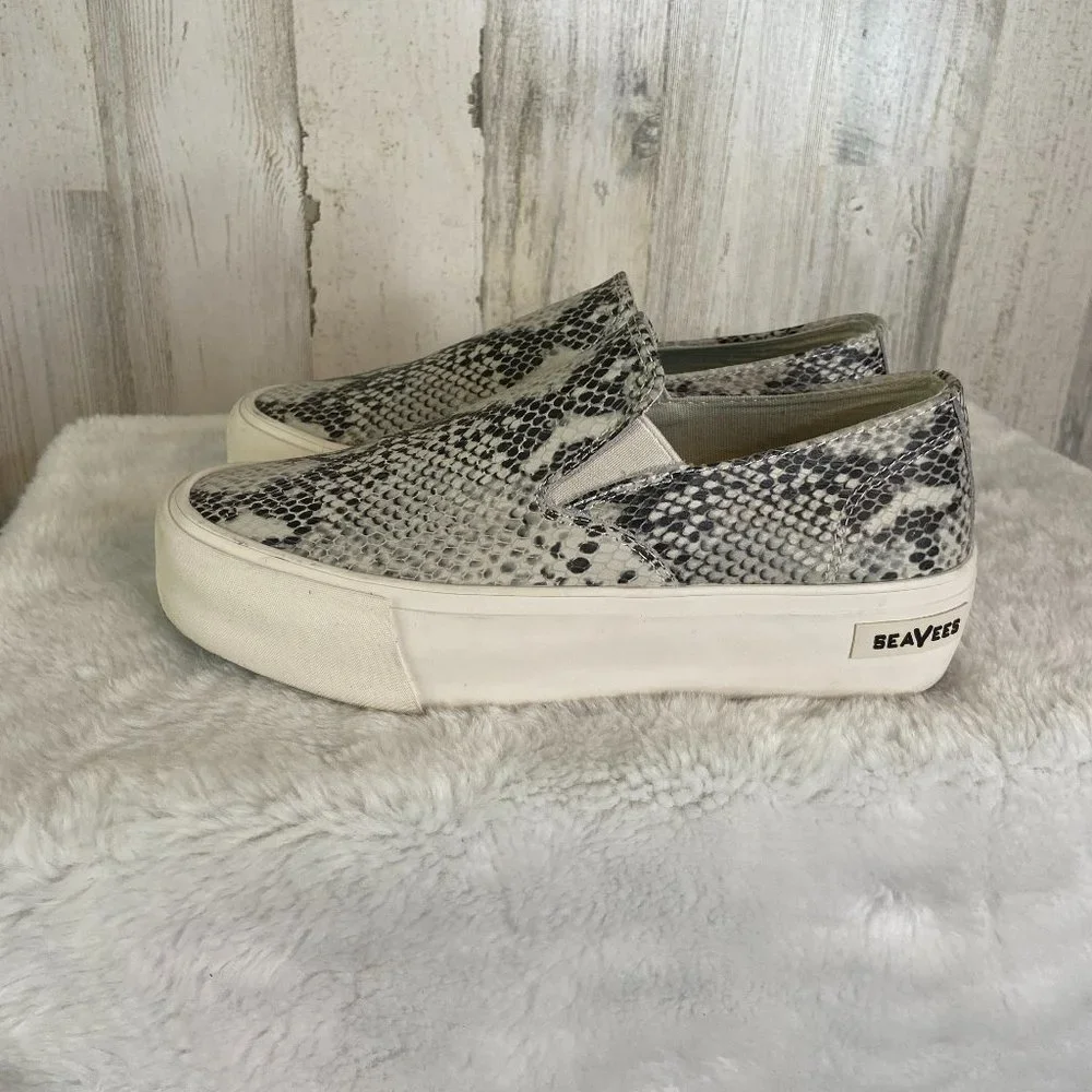 SeaVees Women's Size 7 Baja Platform Mulholland Sneakers Leather